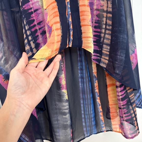 Gianni Bini Colorful High Low Maxi Skirt - Picture 2 of 8